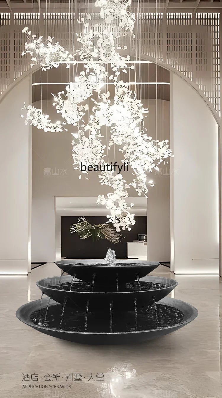 Japanese Zen Water Fountain — Courtyard & Hotel Landscape Feature