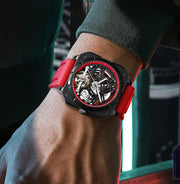 AILANG Men's Square Automatic Tourbillon Watch – Hollow Dial