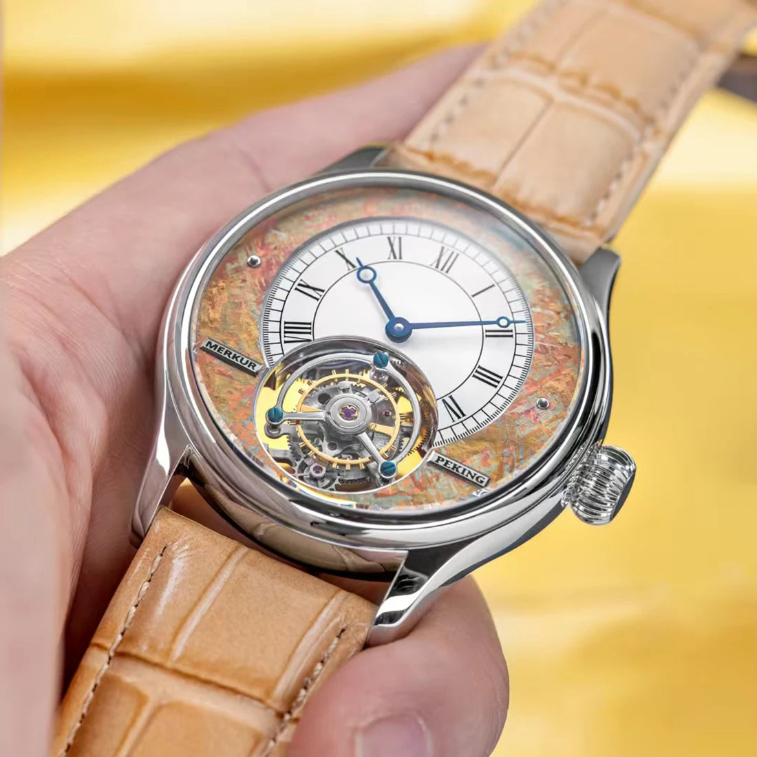 Merkur Men's High-Frequency Coaxial Tourbillon Watch – Sapphire