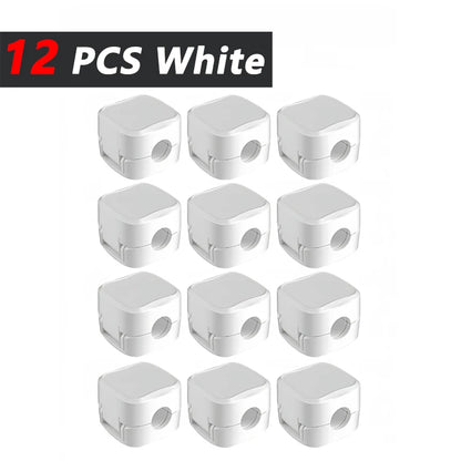 Magnetic Cable Clips Adjustable Cord Holder | Adhesive Under Desk Mgmt Organizer for Home Office Car Wall Desktop Nightstand