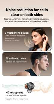 HTC NE79 TWS Earbuds – Bluetooth 6.0, AI Translation, ENC Noise Cancelling