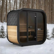 3–4 Person Outdoor Wooden Sauna – Solid Wood Steam Sauna with Wood-Burning Stove