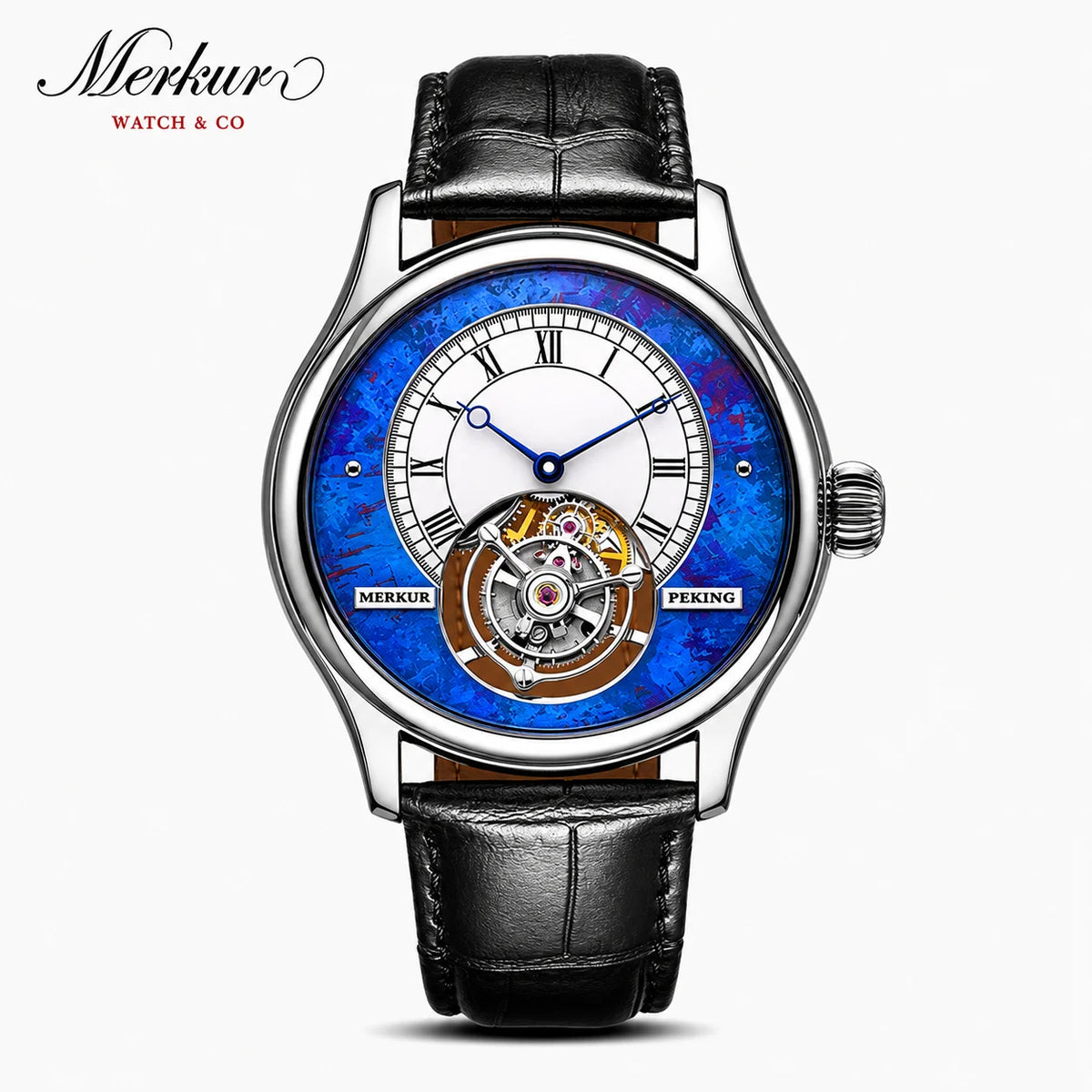 Merkur Men's High-Frequency Coaxial Tourbillon Watch – Sapphire