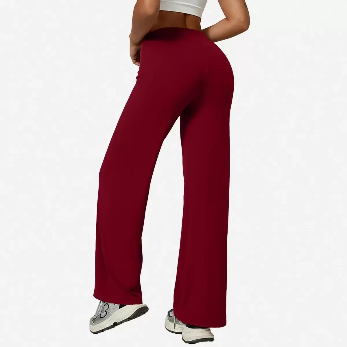 Women's Straight-Leg Workout Trousers – Breathable Yoga & Gym Pants