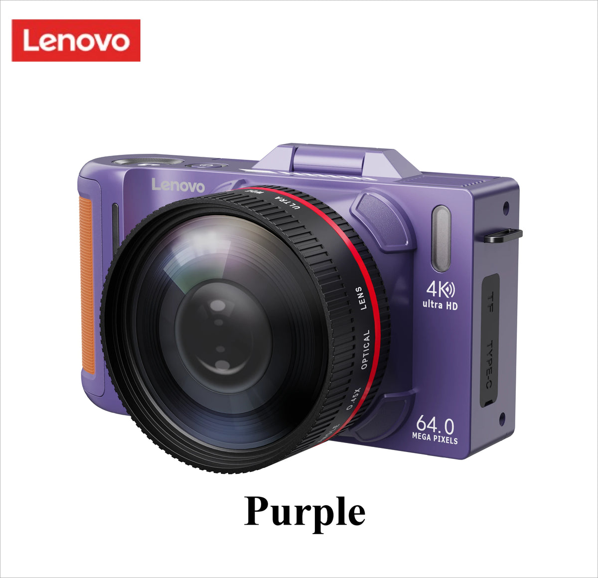 Lenovo R500 Digital Camera – 64MP, 18X Zoom, 1080p Vlogging