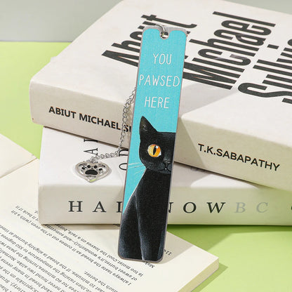 Cartoon cat metal bookmark, cute metal bookmarks with tassel, reading office supplies for cat-loving book lovers