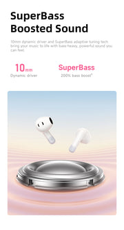 Baseus Bass BS2 Lite TWS Earbuds – Bluetooth 6.0, 40H Playtime, ENC