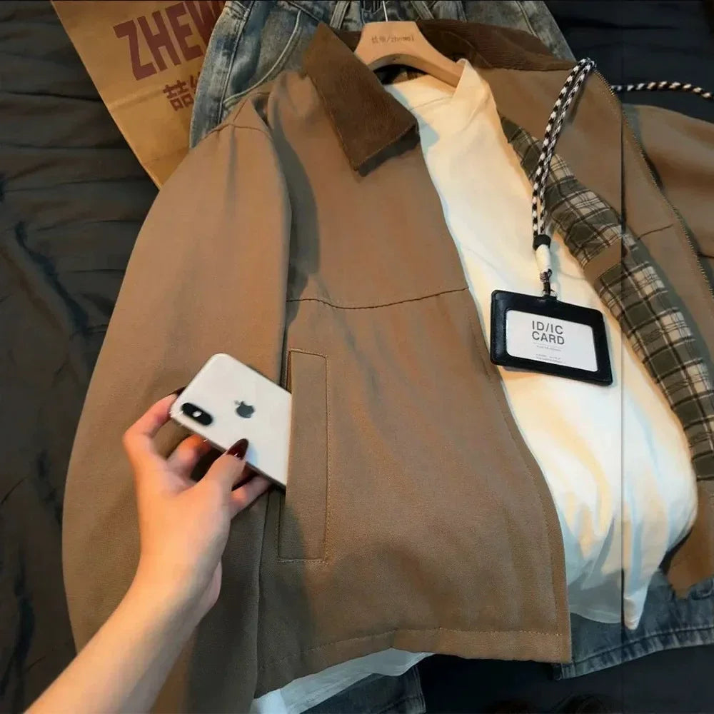 Men's Vintage Detroit Workwear Jacket – American Retro Zip Coat