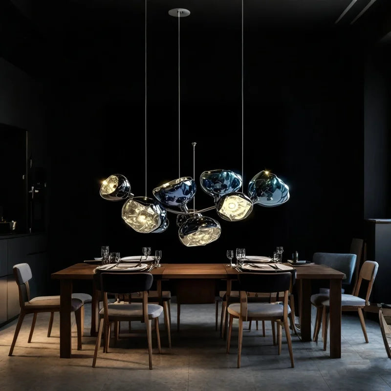 Lava Glass LED Pendant Light — Nordic Designer Ceiling Light, 3 Sizes