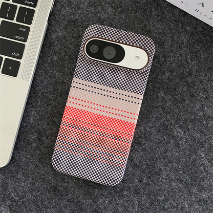 Luxury Carbon Fibre Stripe Sunset Series Wireless Charging Magnetic For Magsafe Cases For Google Pixel 9 8 7 Pro XL Cloth Cover