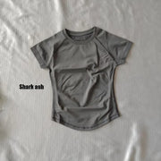 Dneyf Women's Quick-Dry Workout T-Shirt – Breathable Gym Top
