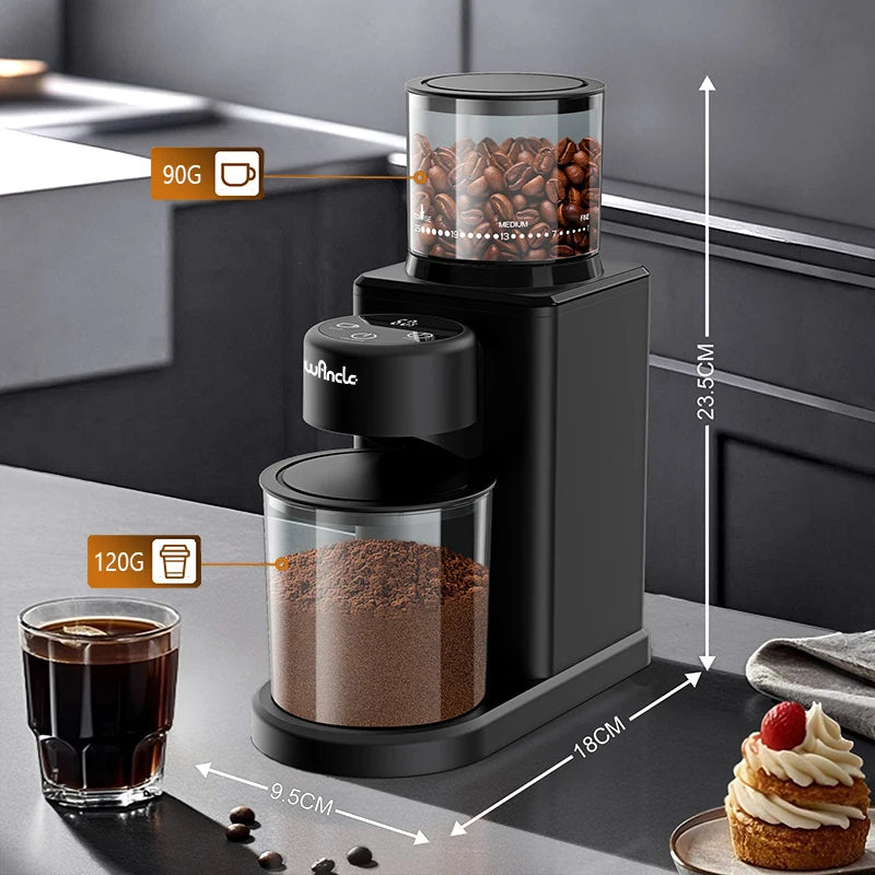 Electric Conical Burr Coffee Grinder – Touchscreen, 25 Grind Settings