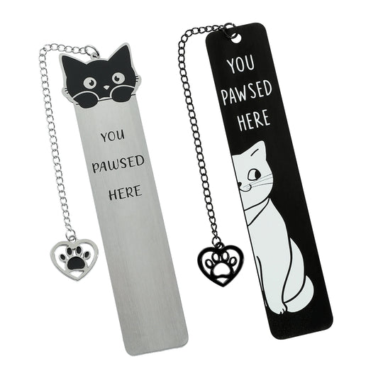 Cartoon cat metal bookmark, cute metal bookmarks with tassel, reading office supplies for cat-loving book lovers