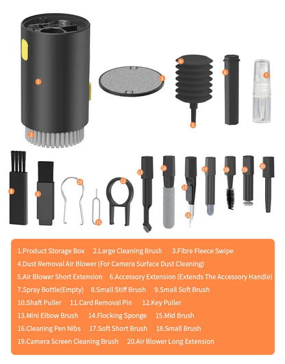 20in1 Digital cleaning kit for iPhone tablet, AirPod screen cleaner, headphone cleaning stick, computer keyboard cleaning brush