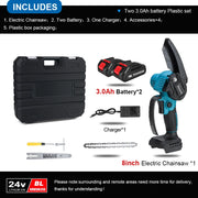 Kamolee 24V Brushless Mini Chainsaw – Cordless Wood Pruning Saw