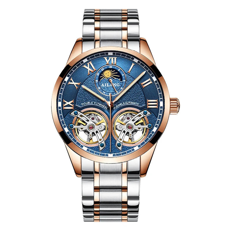 AILANG Men's Automatic Tourbillon Skeleton Watch – Leather Strap