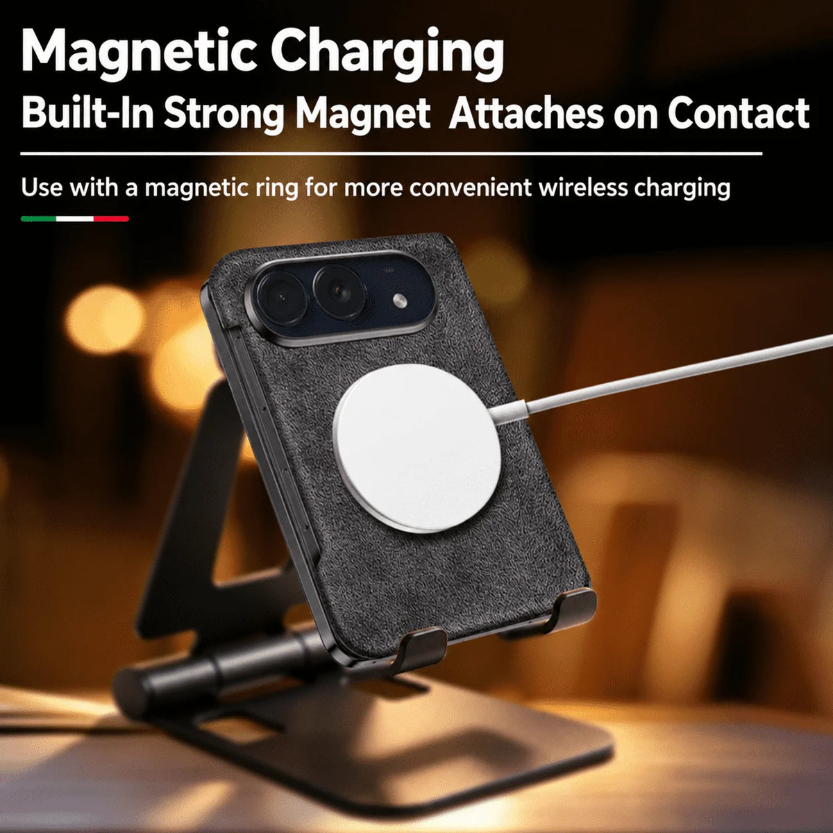 Genuine Alcantara Magnetic Phone Case – Premium Protective Cover for iPhone