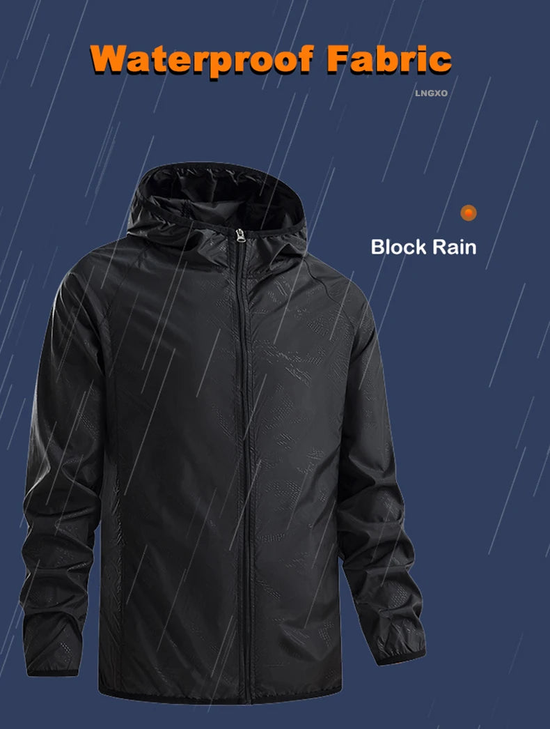 LNGXO Waterproof Hiking Jacket – Quick-Dry Windbreaker, Unisex