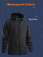 LNGXO Waterproof Hiking Jacket – Quick-Dry Windbreaker, Unisex