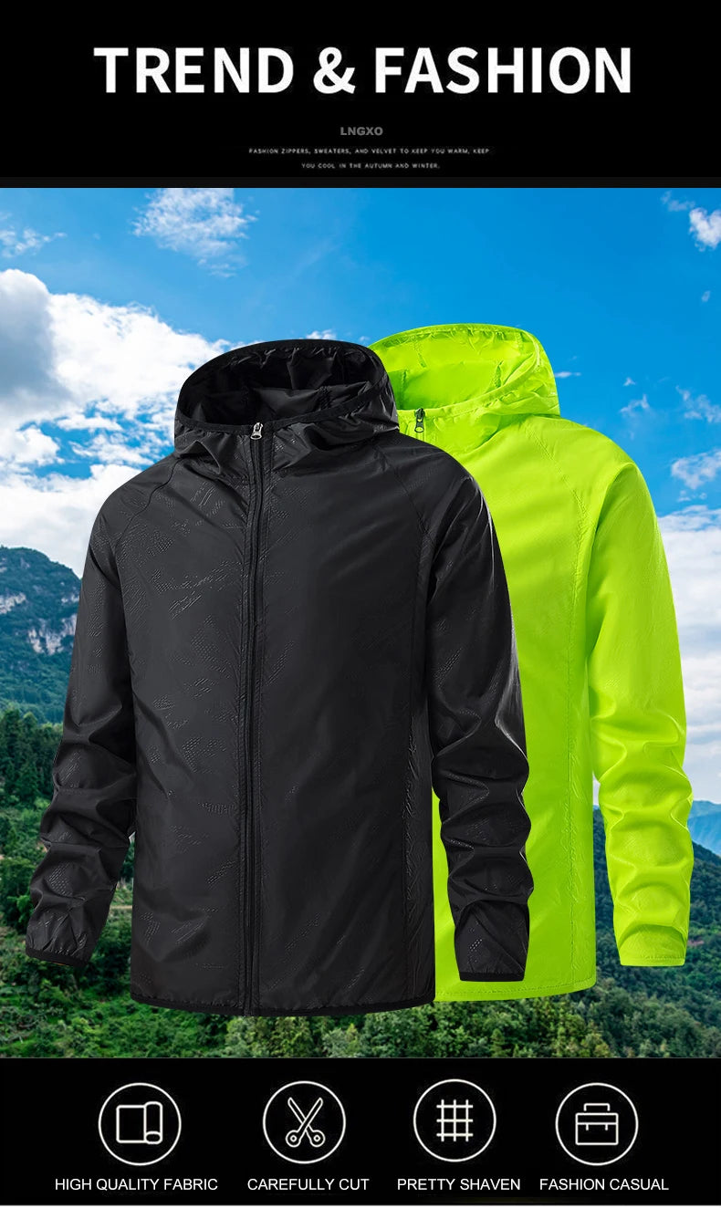 LNGXO Waterproof Hiking Jacket – Quick-Dry Windbreaker, Unisex