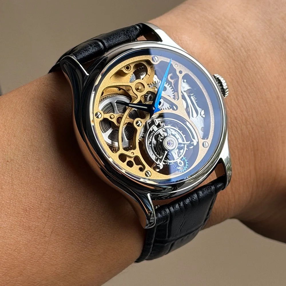 Merkur Men's Skeleton Tourbillon Watch – Sapphire, Business, 42mm