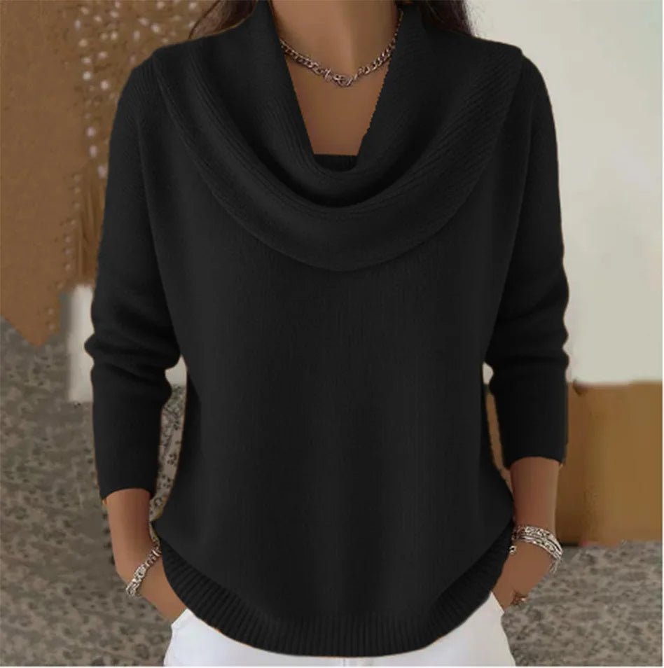 Women's Oversized Vintage Knit Jumper – Soft Warm Winter Sweater
