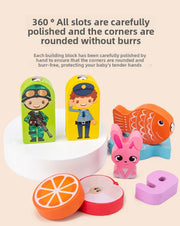7-in-1 Wooden Learning Board & Magnetic Fishing Game