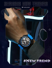 AILANG Men's Square Automatic Tourbillon Watch – Hollow Dial