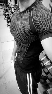 Men's Quick-Dry Basketball Compression Top – Breathable Mesh Gym Wear