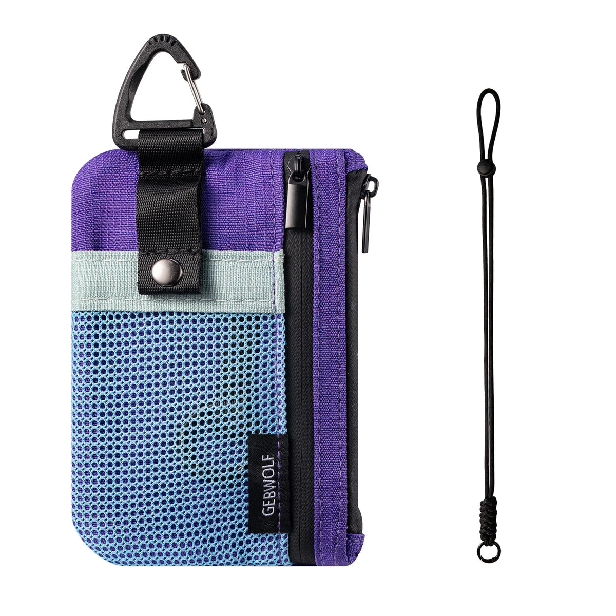 Minimalist RFID-Blocking Wallet – Water-Resistant Zip Case with Lanyard