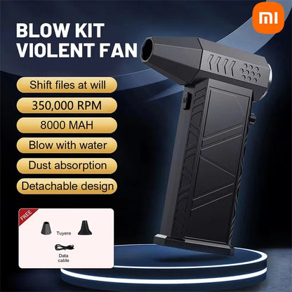 Xiaomi Violent Fan 350000RPM Powerful Air Blower Vacuum Dust Cleaner Charging Strong Winds 58m/s Brushless Turbo Jet Blower Dry