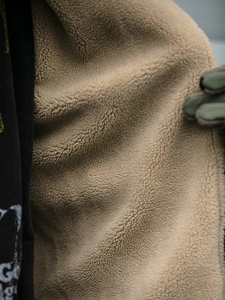 Men's Vintage Polar Wool Winter Jacket – Thick Warm Zip-Up Coat
