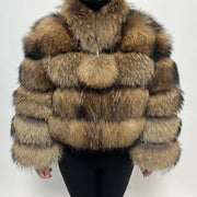 MAOMAOKONG Women's Real Fox Fur Coat – Luxury Winter Jacket