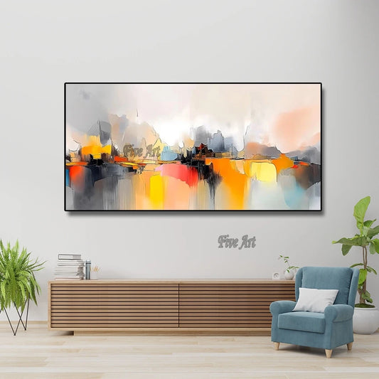 Five Art 100% Handmade Oil Painting Canvas Wall Art Oil Paintings Canvas Abstract Art Home Decoration Wall Pictures No Framed