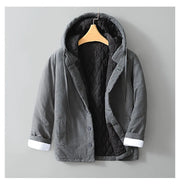 Men's Thick Hooded Padded Winter Jacket – Warm Vintage-Style Coat
