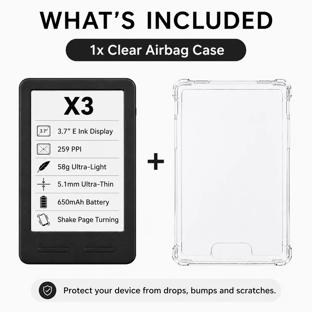 XTEINK X3 Pro E-Reader – Pocket-Size E-Ink Reader, Lightweight