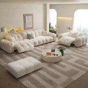 Electric Recliner Sofa — Beige Waterproof, Six Sizes from 1.9m to 3.6m