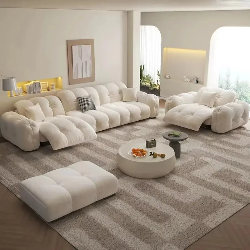 Electric Recliner Sofa — Beige Waterproof, Six Sizes from 1.9m to 3.6m - photo 3