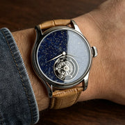 Merkur Men's Tourbillon Watch – Titanium, Ice Flower Dial, Sapphire