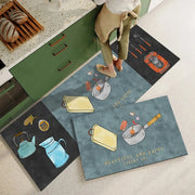 Non-Slip Velvet Kitchen Runner Mat – Absorbent Long Floor Rug