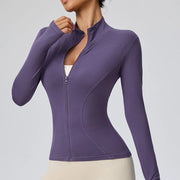 Women's Quick-Dry Pilates Jacket – Lightweight Zip-Up for Gym & Running