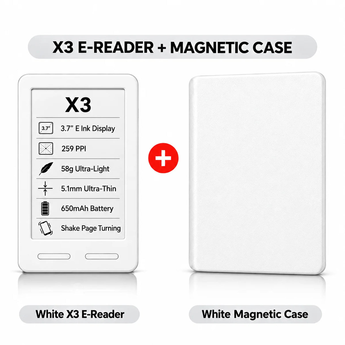 XTEINK X3 Pro E-Reader – Pocket-Size E-Ink Reader, Lightweight