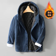 Men's Thick Hooded Padded Winter Jacket – Warm Vintage-Style Coat