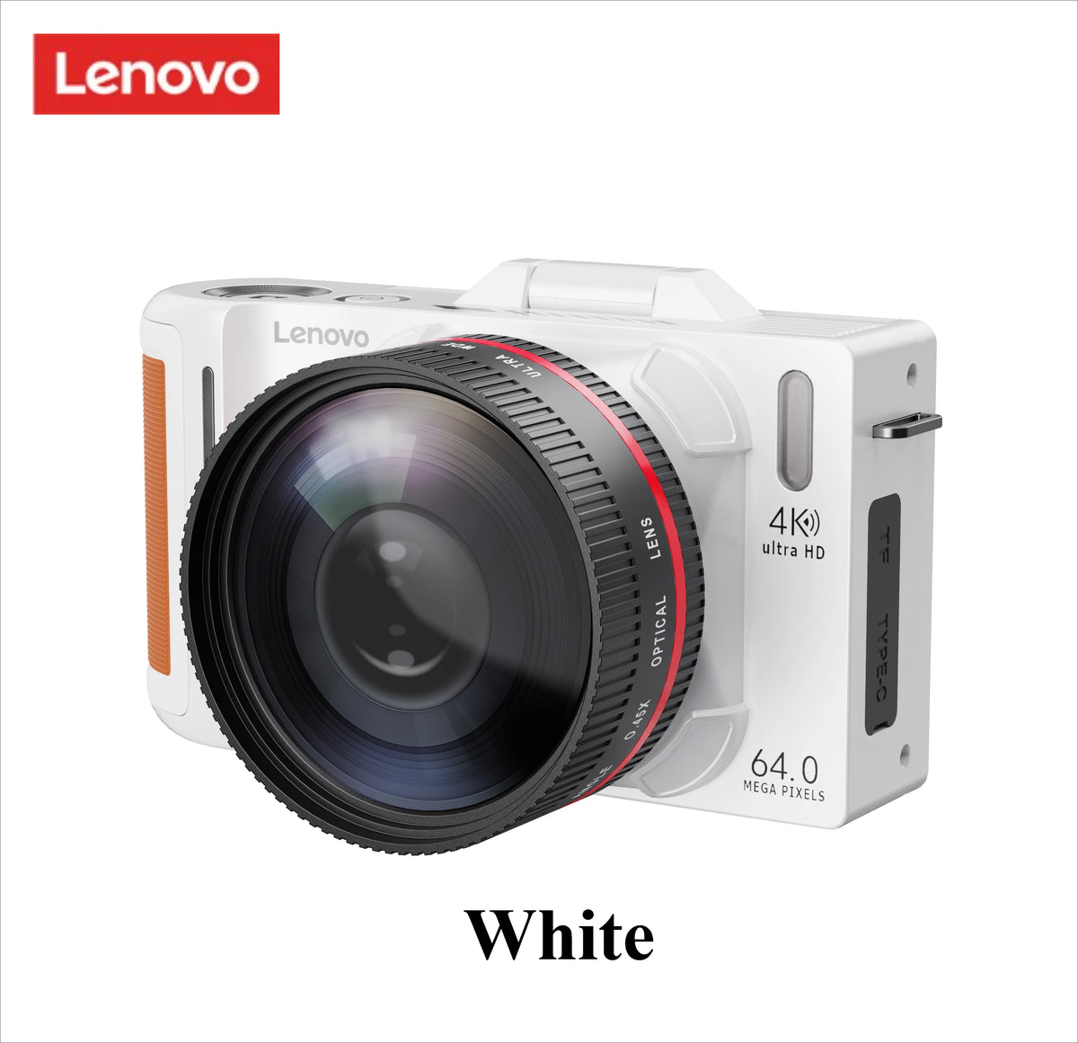 Lenovo R500 Digital Camera – 64MP, 18X Zoom, 1080p Vlogging