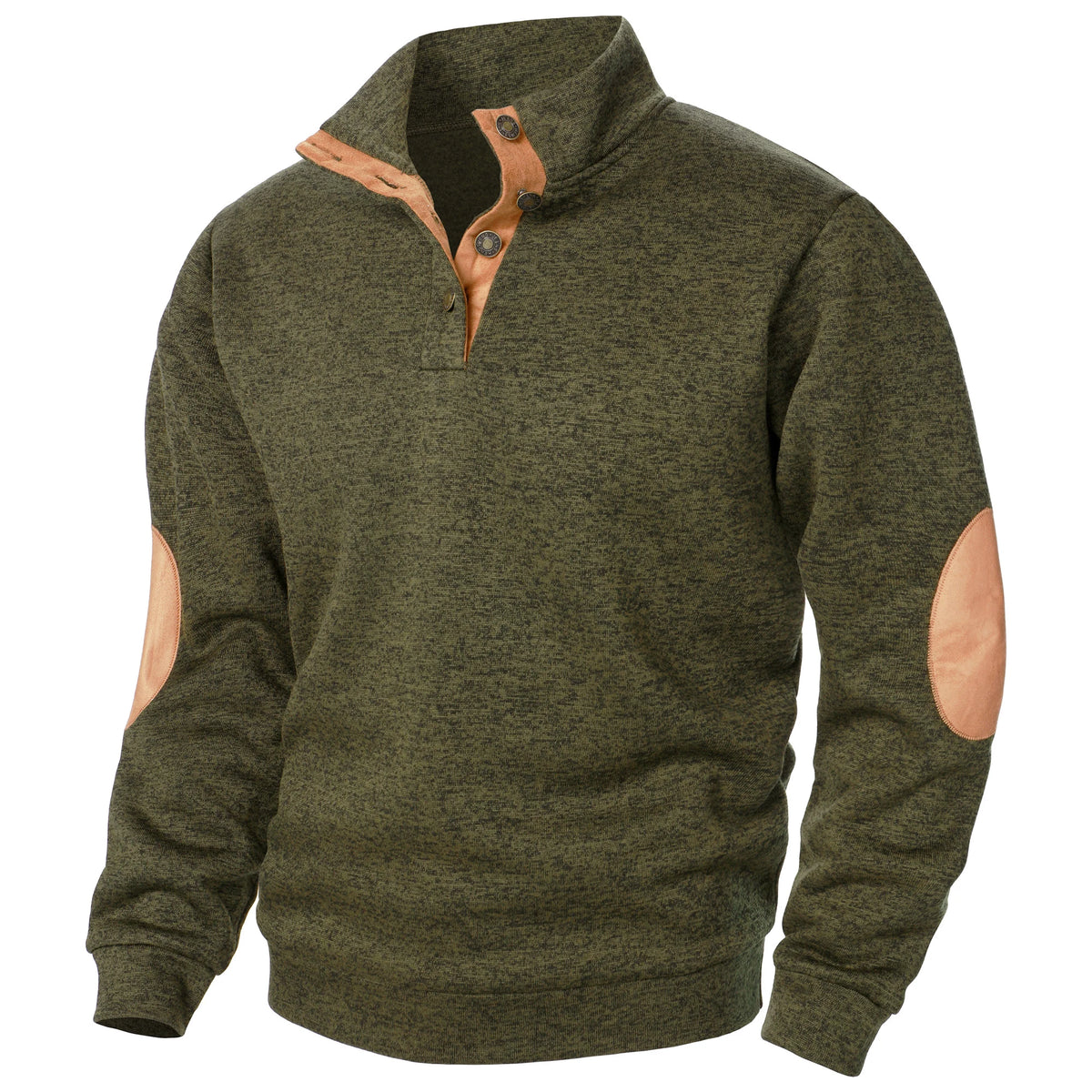 Men's Stand Collar Knitted Jumper – Long Sleeve Casual Winter Sweater