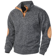 Men's Stand Collar Knitted Jumper – Long Sleeve Casual Winter Sweater