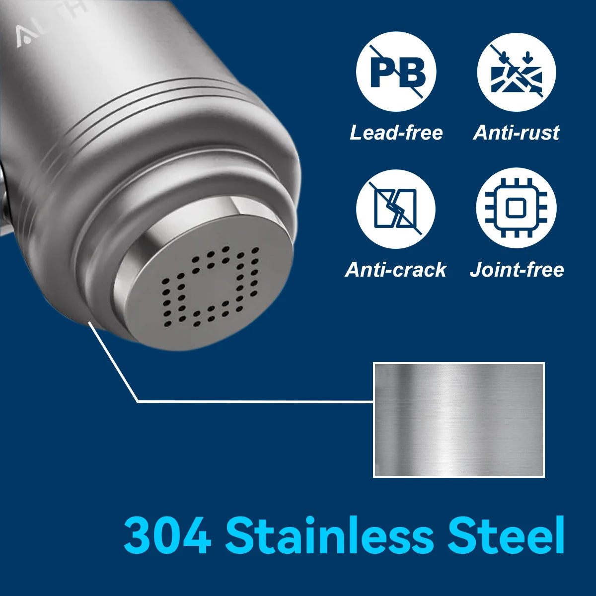 ALTHY Faucet Water Filter – 5-Stage Stainless Steel Purifier