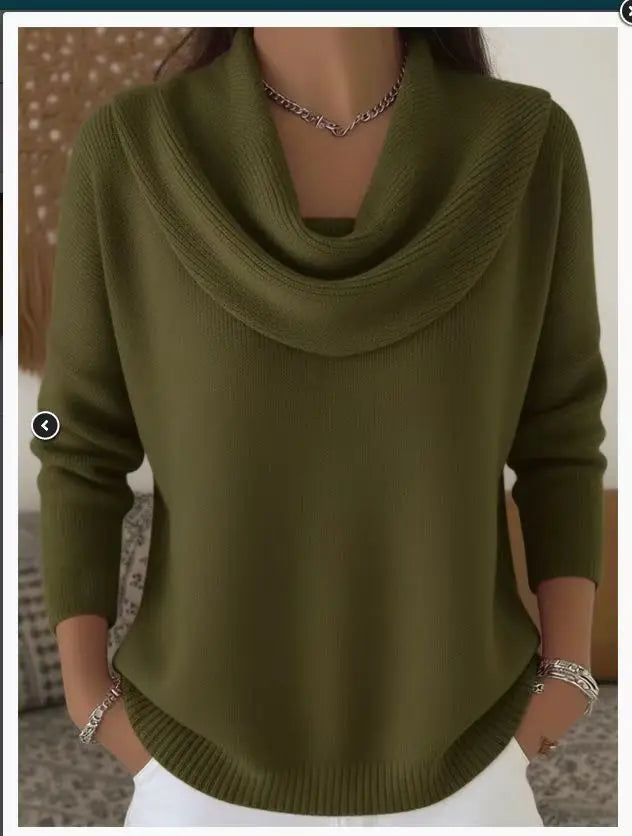 Women's Oversized Vintage Knit Jumper – Soft Warm Winter Sweater