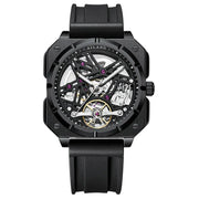 AILANG Men's Square Automatic Tourbillon Watch – Hollow Dial