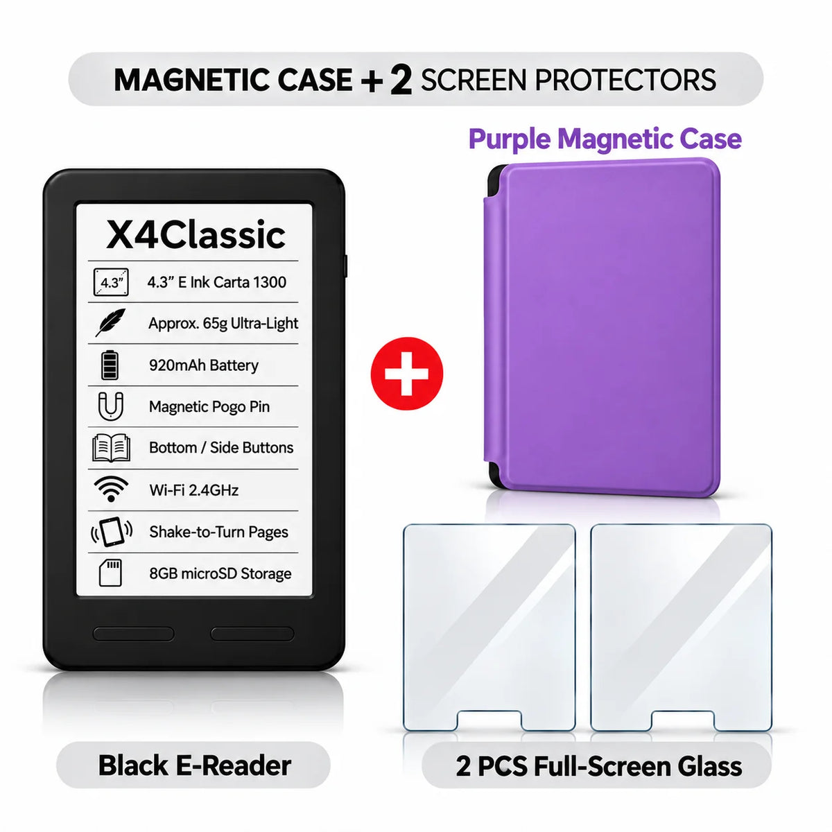 XTEINK X3 Pro E-Reader – Pocket-Size E-Ink Reader, Lightweight